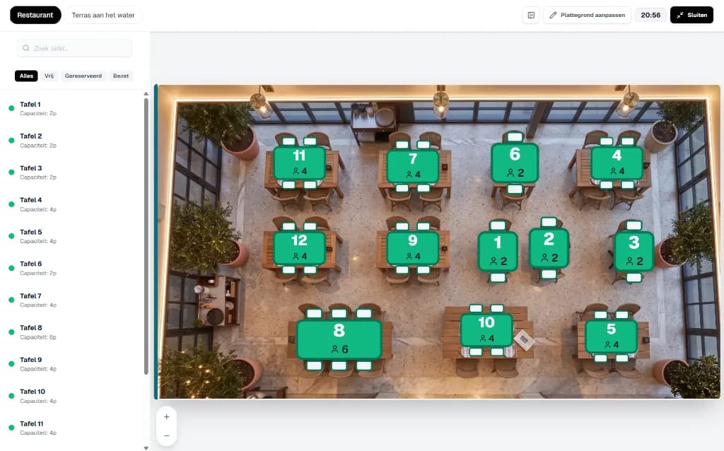 ARC Booking module: Automatische tafelschikking